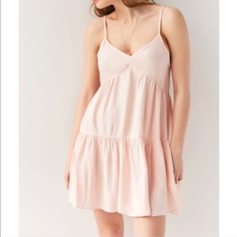 Pale pink strappy dress (UO)